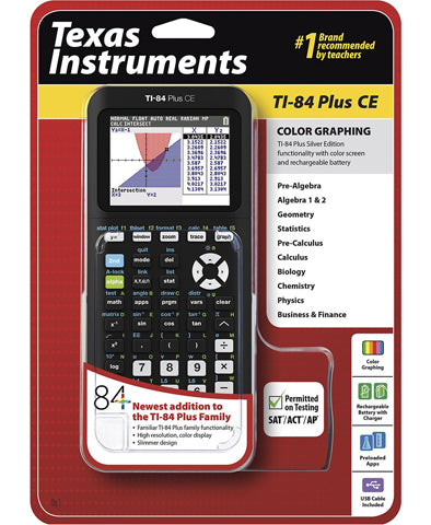 Texas Instruments TI-84 Plus CE Color Graphing Calculator, Black